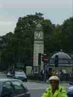 Clapham Common clock tower and underground station.