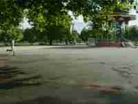 a photo of the Bandstand in situ with TarMac asphalt surround.