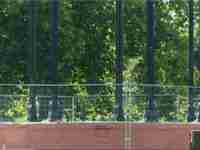 the barrier fence around the Band Stand in the middle of the Common.