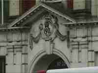 Close-up of The Clapham Public Hall on Clapham High Street.