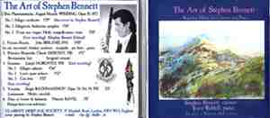 CD cover, front and back. The Art of Stephen Bennett