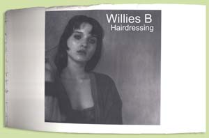 Willies B Hairdressing website link home page image. click to go website